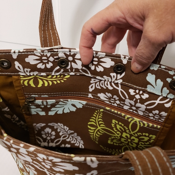 NWT Saltbox Colorful Print Medium Snap Clost Tote, Business, School - Picture 8 of 8